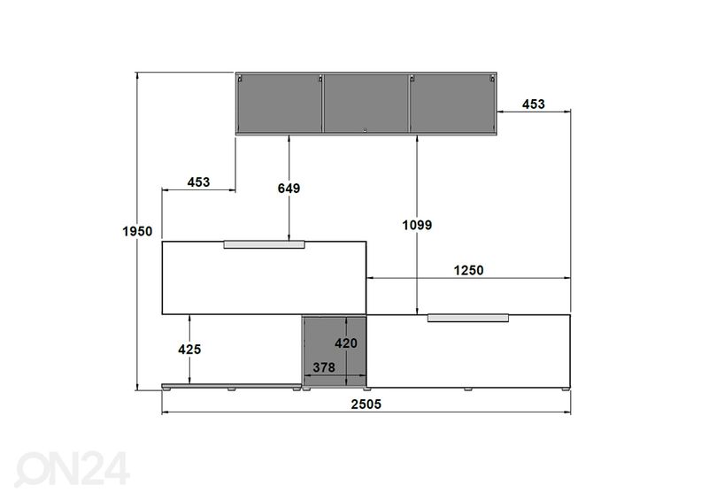 Sektsioon Focus 250 cm suurendatud