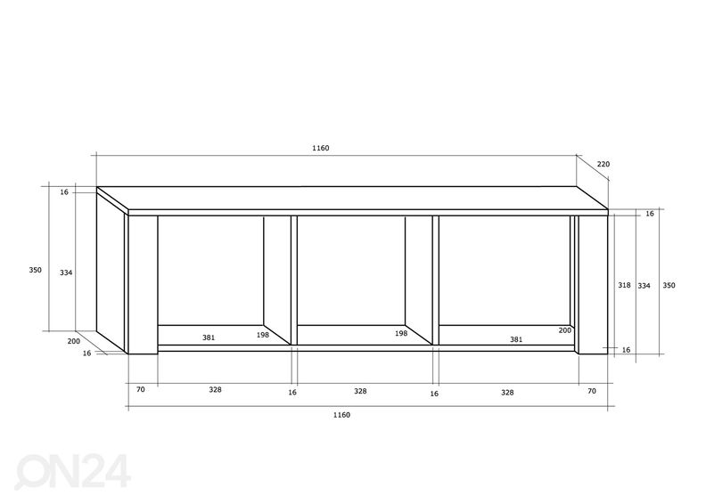 Sektsioon Midleton 296 cm suurendatud