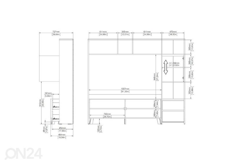 Sektsioon Next 209 cm suurendatud