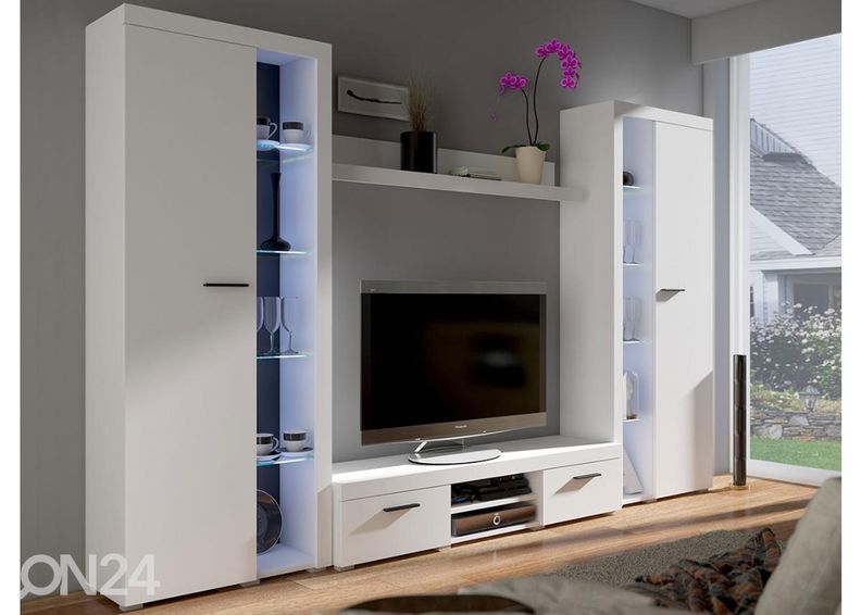 Sektsioon + valge LED valgustus suurendatud