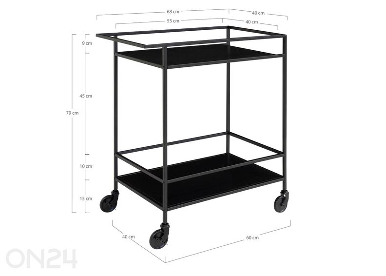 Serveerimiskäru Vita ratastel suurendatud