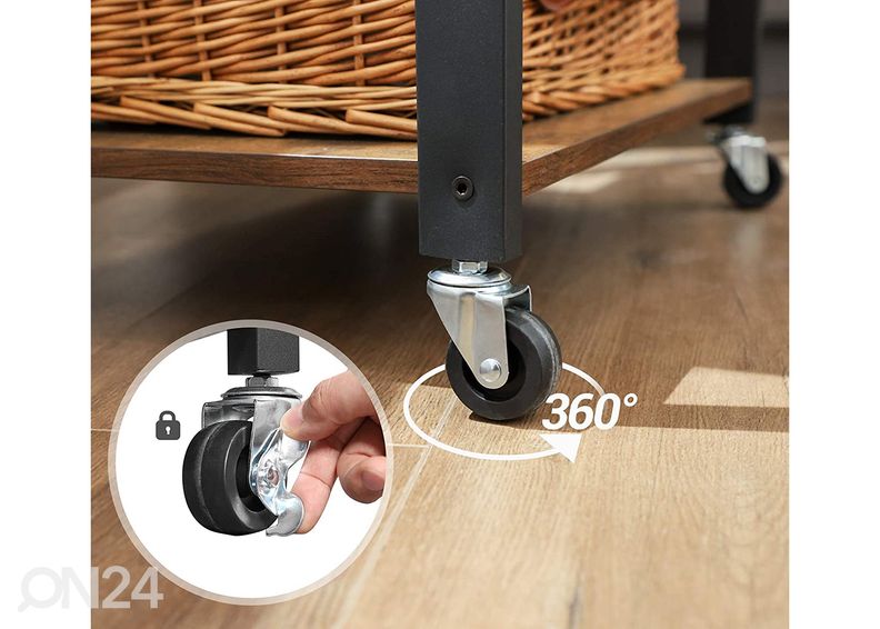 Serveerimislaud 60x40 cm, pruun/must suurendatud