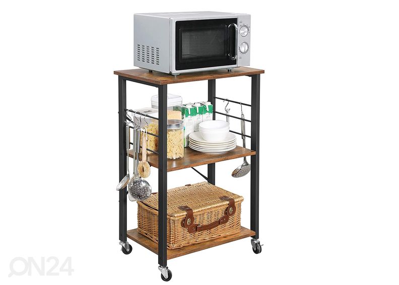 Serveerimislaud 60x40 cm, pruun/must suurendatud