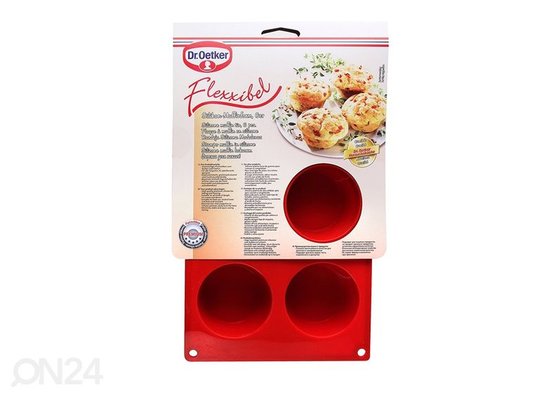 Silikoonist muffinipann 6 pesaga suurendatud