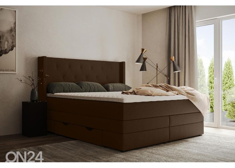 Sime Beds kontinentaalvoodi Sanna sahtlitega 180x210cm suurendatud