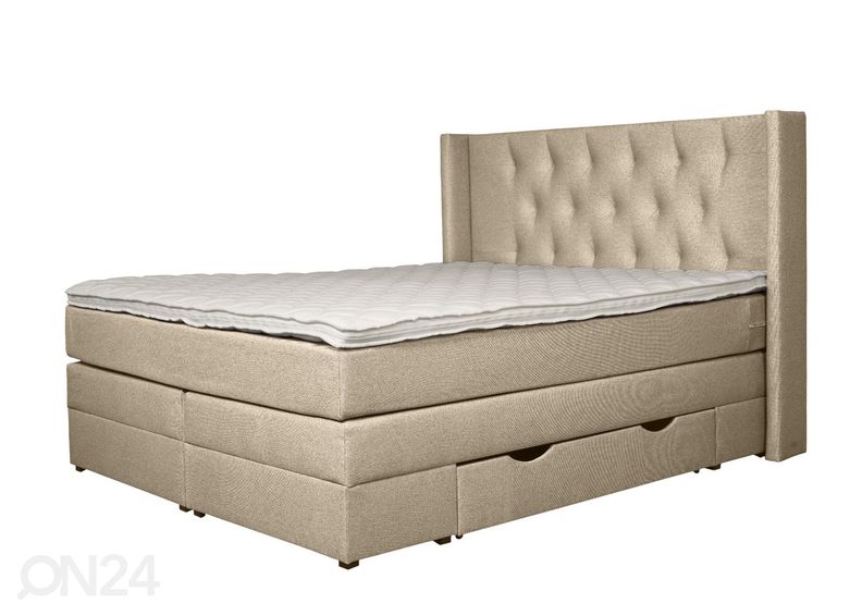 Sime Beds kontinentaalvoodi Sanna sahtlitega 200x210cm suurendatud