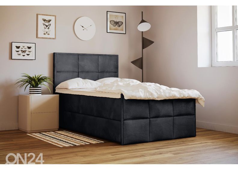 Sime Beds pesukastiga kontinentaalvoodi Helena 120x200cm suurendatud