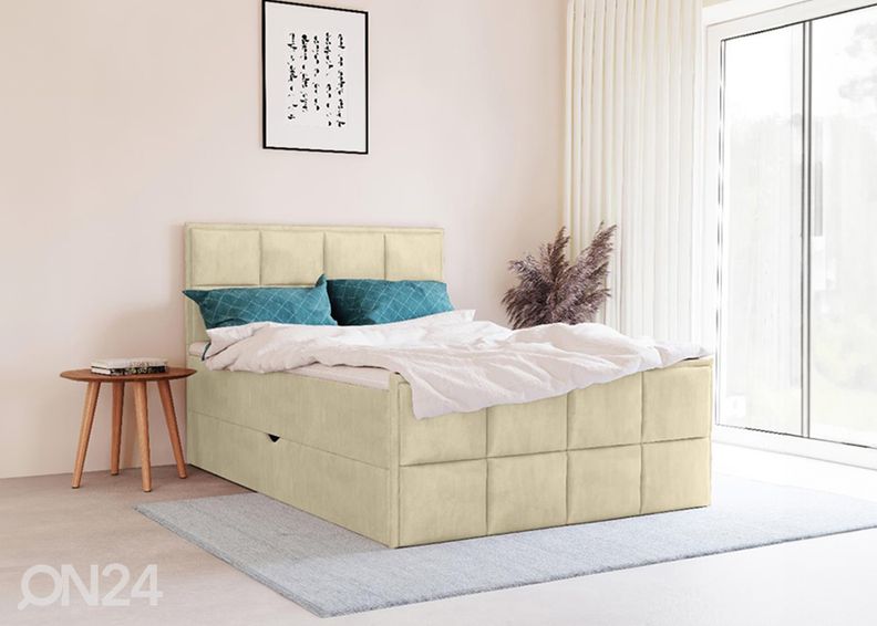 Sime Beds pesukastiga kontinentaalvoodi Helena 160x200cm suurendatud