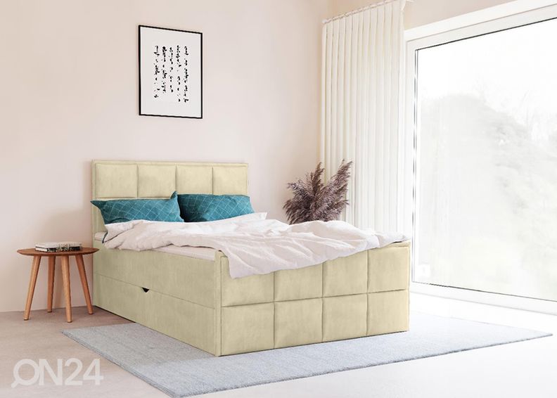 Sime Beds pesukastiga kontinentaalvoodi Helena 200x210cm suurendatud