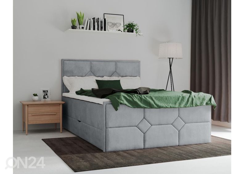 Sime Beds pesukastiga kontinentaalvoodi Helena Mosaiik 140x210cm suurendatud