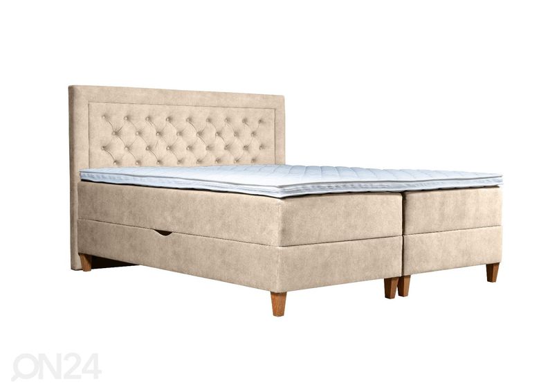 Sime Beds pesukastiga kontinentaalvoodi Marleen 200x200cm suurendatud