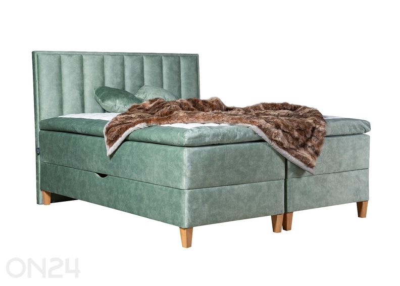 Sime Beds pesukastiga kontinentaalvoodi Mileen 140x200 cm suurendatud