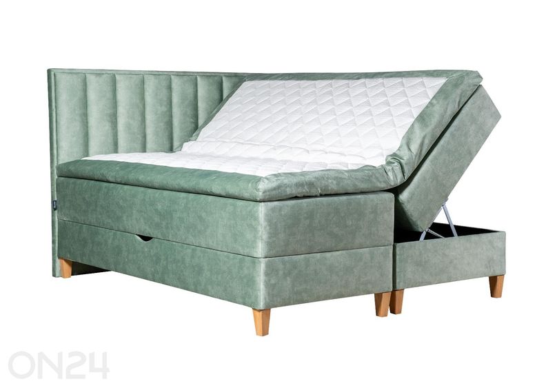 Sime Beds pesukastiga kontinentaalvoodi Mileen 140x200 cm suurendatud