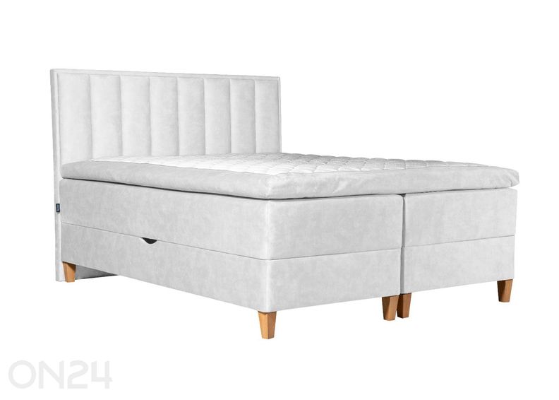 Sime Beds pesukastiga kontinentaalvoodi Mileen 140x200 cm suurendatud