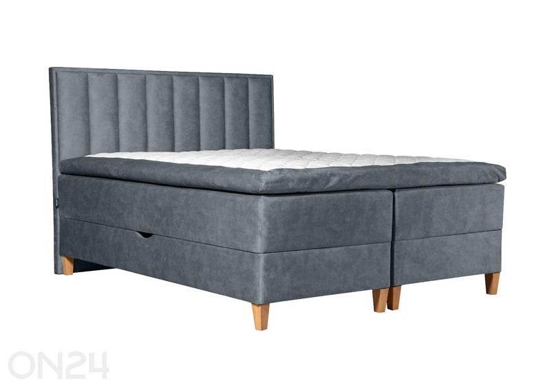 Sime Beds pesukastiga kontinentaalvoodi Mileen 140x200 cm suurendatud