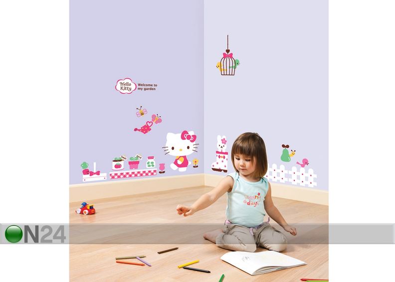 Sisustuskleebis Hello Kitty Aed suurendatud
