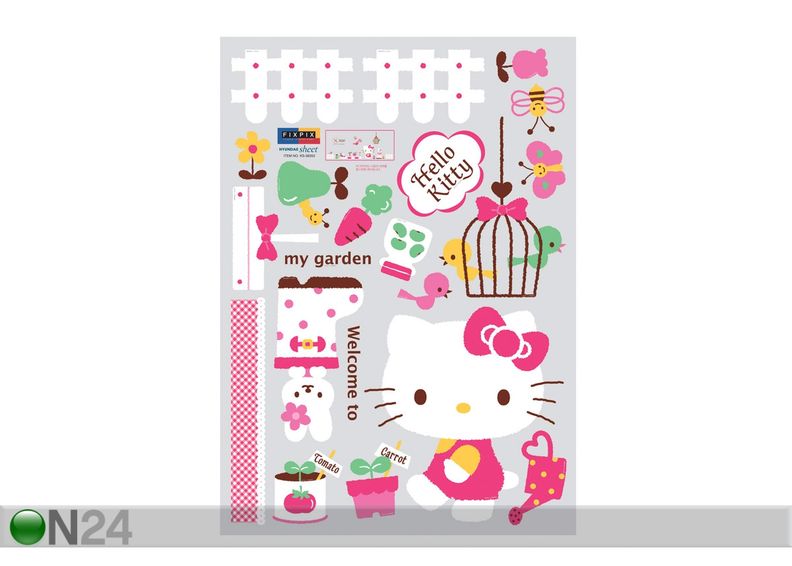 Sisustuskleebis Hello Kitty Aed suurendatud