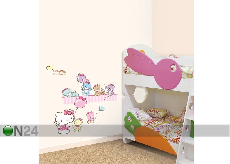 Sisustuskleebis Hello Kitty Pidu suurendatud
