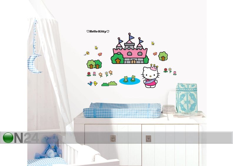 Sisustuskleebis Hello Kitty Printsess suurendatud