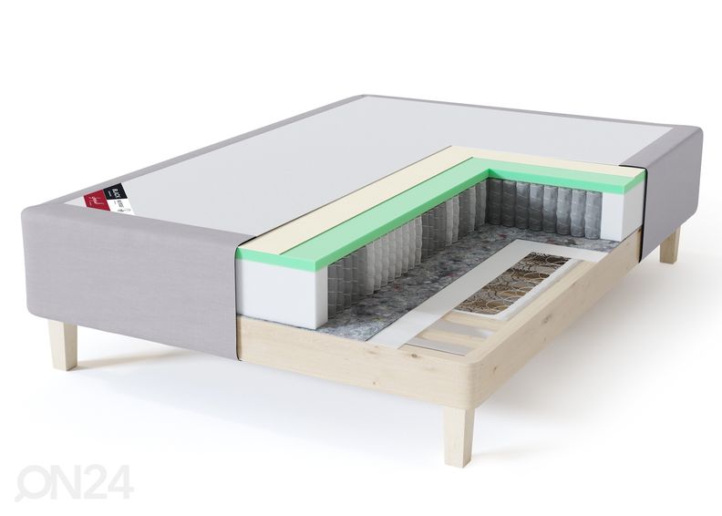 Sleepwell kušett BLACK Multipocket 140x200 cm suurendatud