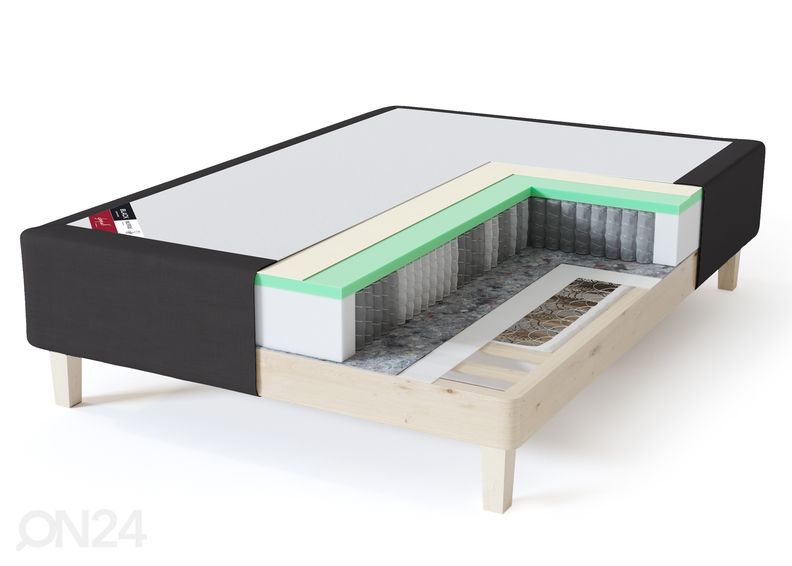 Sleepwell kušett BLACK Multipocket 140x200 cm suurendatud