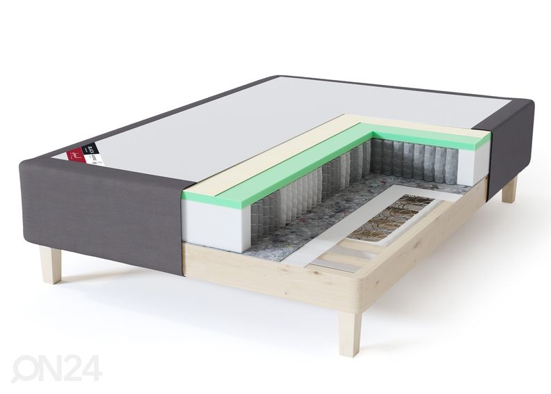 Sleepwell kušett BLACK Multipocket 140x200 cm suurendatud