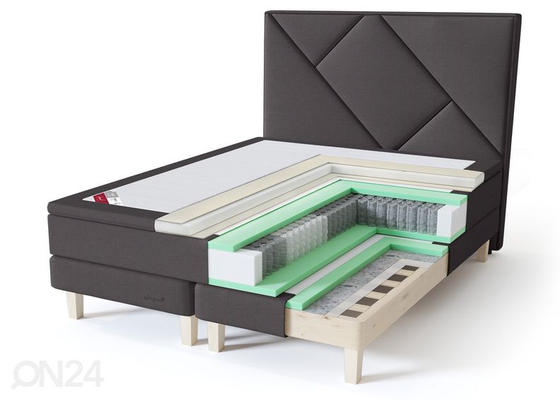 Sleepwell RED Kontinentaalvoodi alusraamil pehme 80x200 cm suurendatud