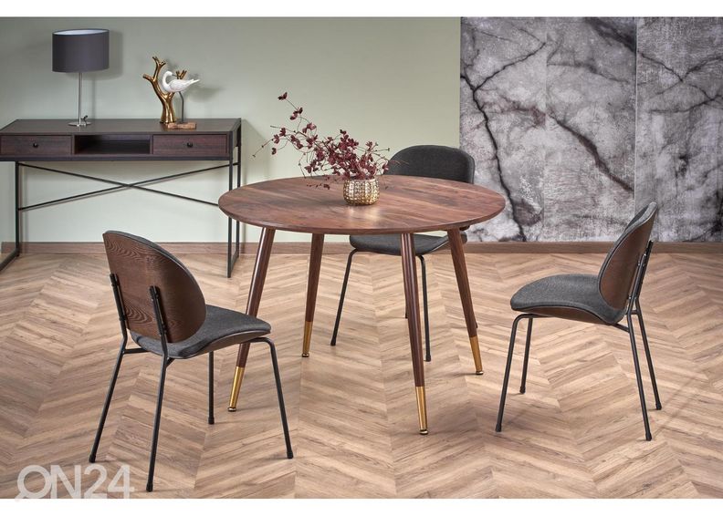 Söögilaud Ø 110 cm suurendatud