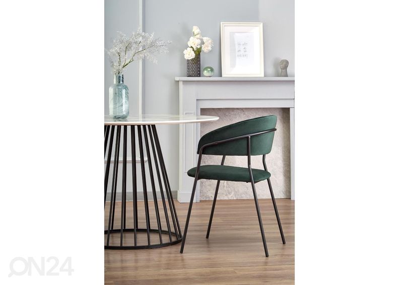 Söögilaud Ø 110 cm suurendatud