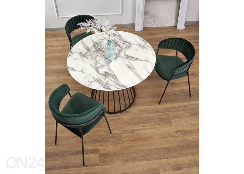 Söögilaud Ø 110 cm suurendatud