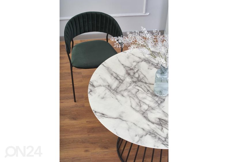 Söögilaud Ø 110 cm suurendatud