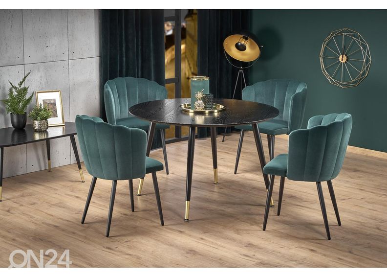 Söögilaud Ø 120 cm suurendatud