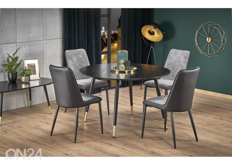 Söögilaud Ø 120 cm suurendatud