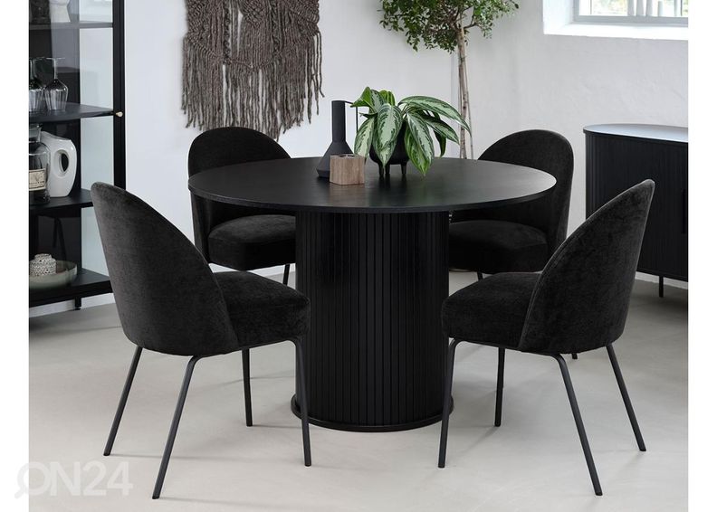 Söögilaud Ø 120 cm suurendatud