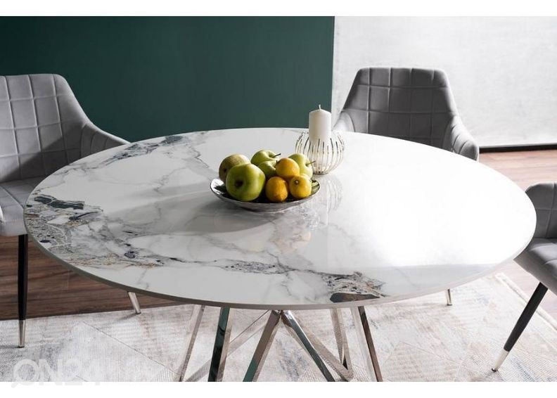 Söögilaud Ø 120 cm suurendatud