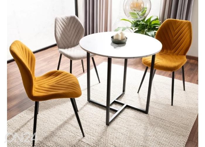 Söögilaud Ø 80 cm suurendatud