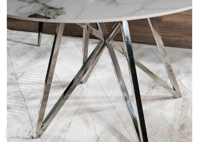 Söögilaud Ø 90 cm suurendatud