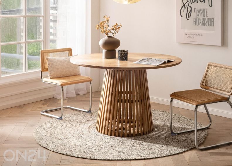 Söögilaud Ø120 cm suurendatud