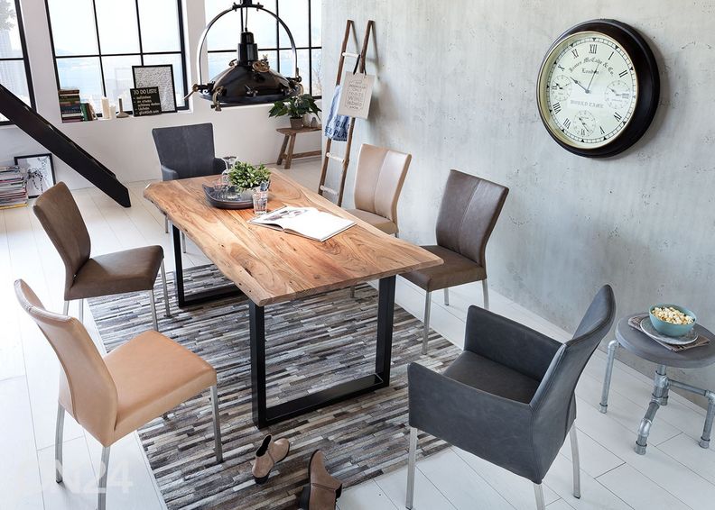 Söögilaud 100x200 cm, naturaalne suurendatud