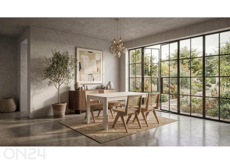 Söögilaud 120 cm, valge suurendatud