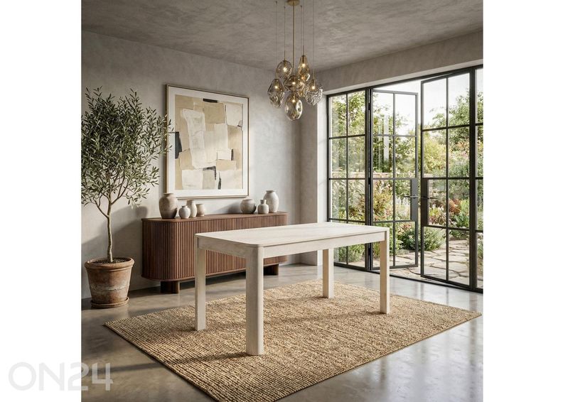 Söögilaud 120 cm, valge suurendatud