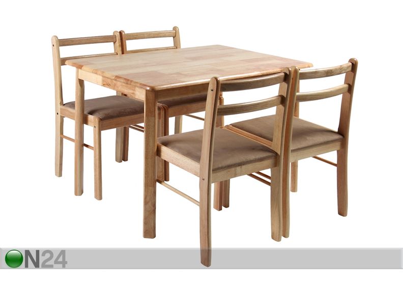 Söögilaud+4 tooli Lotus suurendatud