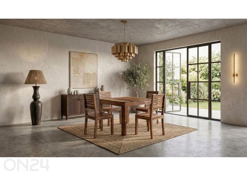 Söögilaud 80x80 cm, tumepruun suurendatud