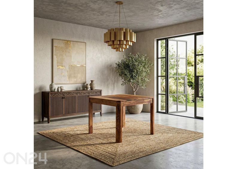 Söögilaud 80x80 cm, tumepruun suurendatud