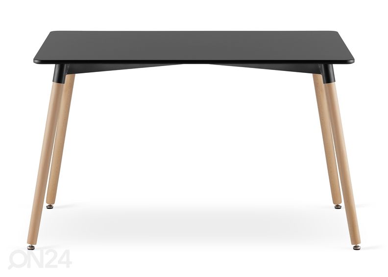 Söögilaud Adria 80x120 cm, must suurendatud