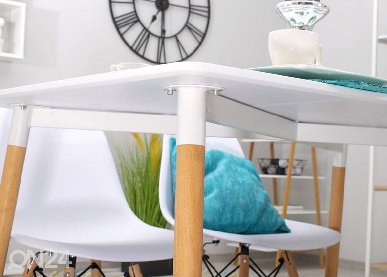 Söögilaud Adria 80x120 cm, valge suurendatud