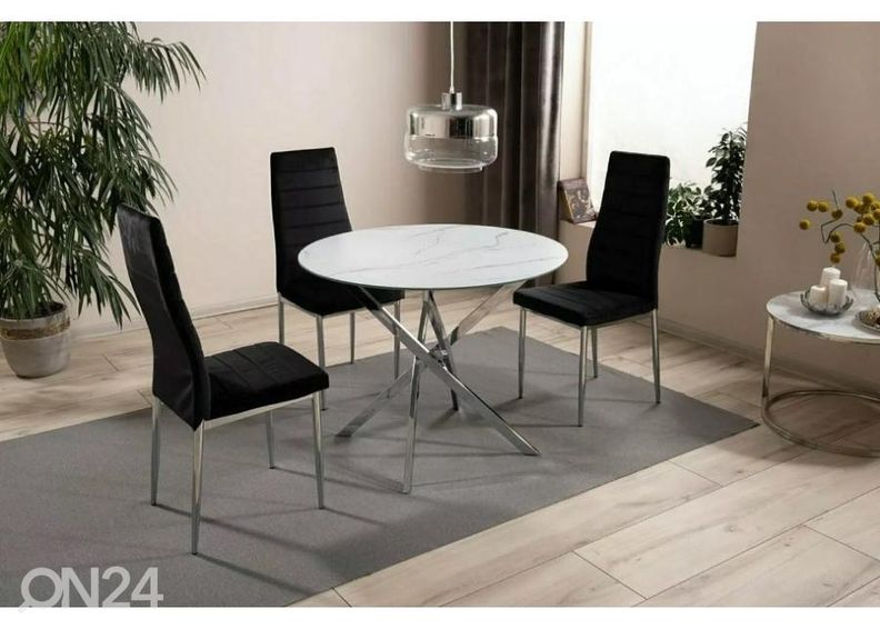 Söögilaud Aegis Ø 90 cm suurendatud