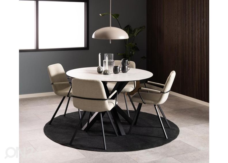 Söögilaud Beira Ø 119 cm suurendatud