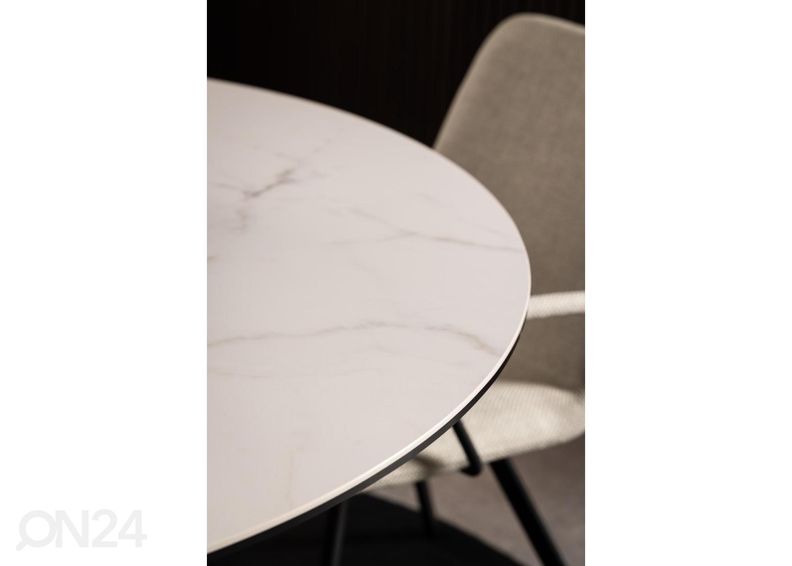 Söögilaud Beira Ø 119 cm suurendatud