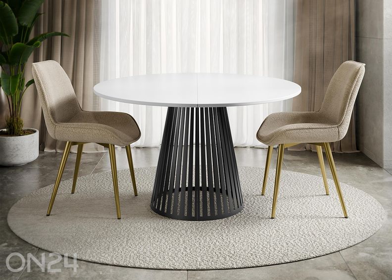 Söögilaud Cone 120x120-196 cm suurendatud